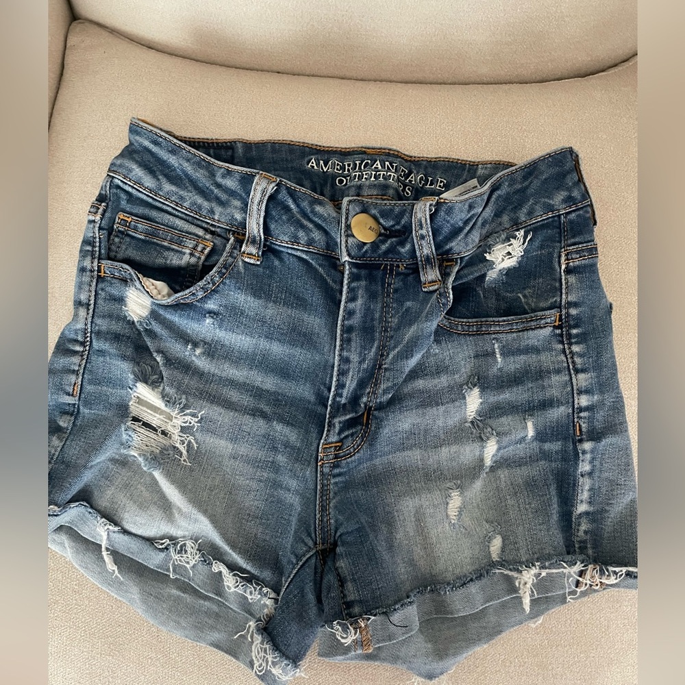 american eagle high waist shorts size 4